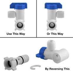 3/8″ Angle Stop Connector Valve With 1/2″ Adaptors -Home Water Filtration System Store ASC14 38 3 l
