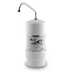 H2O International Deluxe Countertop Filter With Swivel Spout, Granular Activated Carbon & KDF 55 Patented Media