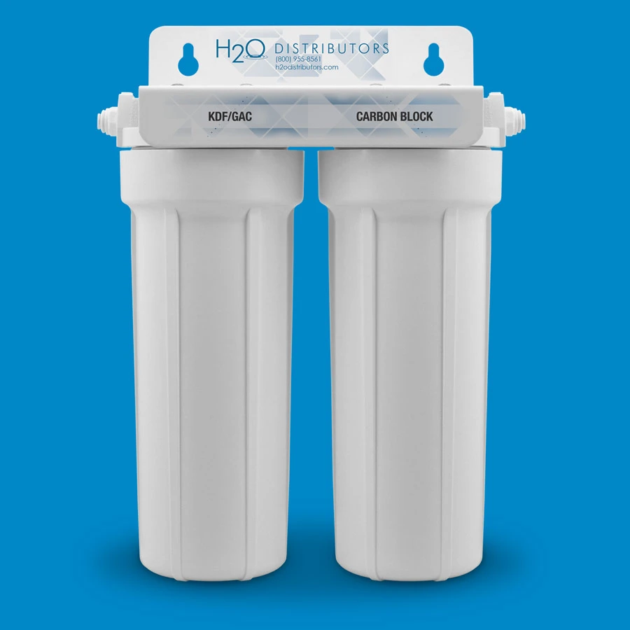 Inline Twin Housing Under-sink Filter W/ Pentek LR-FB10 Cartridge 3 Inline Twin Housing Under-sink Filter W/ Pentek LR-FB10 Cartridge