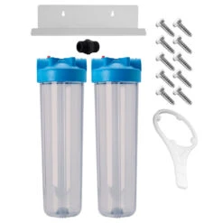 Clear Sediment Filter Housing, Dual 20″ X 4-1/2″ Full Flow/BB