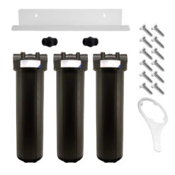 Black Sediment Filter Housing, Triple 20″ X 4-1/2″ Full Flow/BB