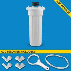Single-stage Inline Under-sink Filter System, H2O UCF-01-38-JG