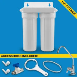 Dual Stage Under-sink Filter System With Faucet (H2O UCF-02-JG)