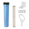 Ultraviolet Sterilizer 3/4″ Ports System: 20″ X 2-1/2″ Blue 5 Micron Sediment Filter Kit 2 Ultraviolet Sterilizer 3/4″ Ports System: 20″ X 2-1/2″ Blue 5 Micron Sediment Filter Kit -Home Water Filtration System Store UV KIT 20 1 l