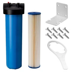 Ultraviolet Sterilizer Sediment Filter Kit (20″ X 4-1/2″ Blue 5 Micron For 3/4″ Ports)